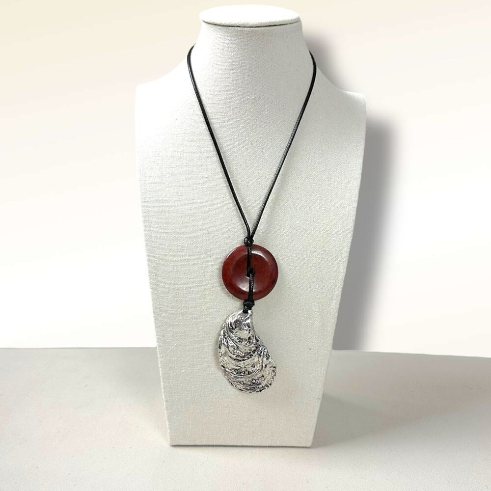 Free People Waterhouse Long Pendant Necklace Firecracker NWT Western Bohemian - Picture 4 of 9